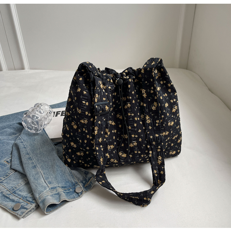 Floral Canvas Tote Bag for Women - Large Capacity Shoulder Bag, Versatile Crossbody for Summer and Everyday Use