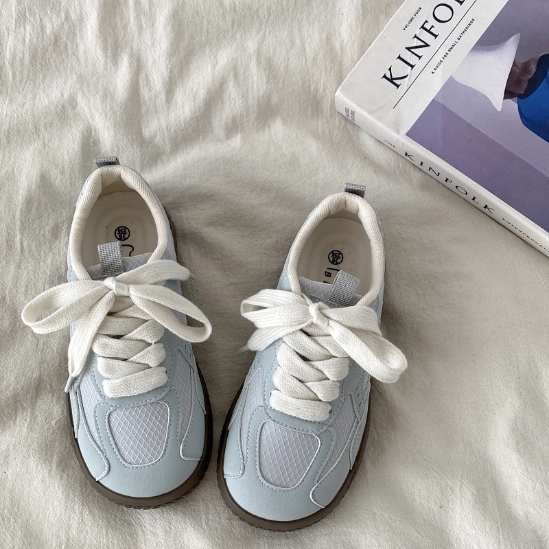 Foggy Blue Retro Training Board Shoes for Women - Chic Versatile Casual Sports Footwear for Summer 2025