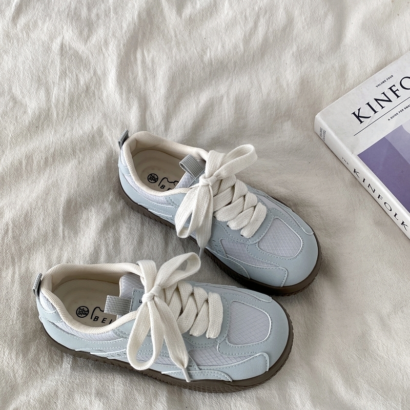 Foggy Blue Retro Training Board Shoes for Women - Chic Versatile Casual Sports Footwear for Summer 2025