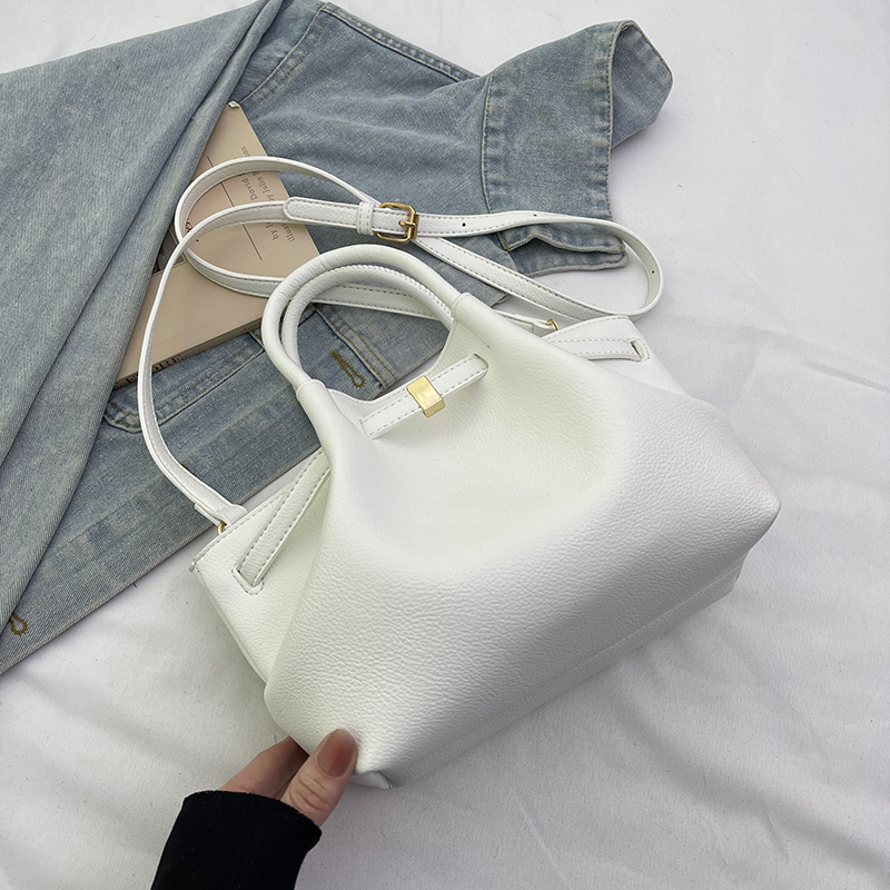 French Retro Lychee Pattern Handbag for Women - 2025 Textured Versatile Shoulder Crossbody Bag, Fashionable Commuting Style