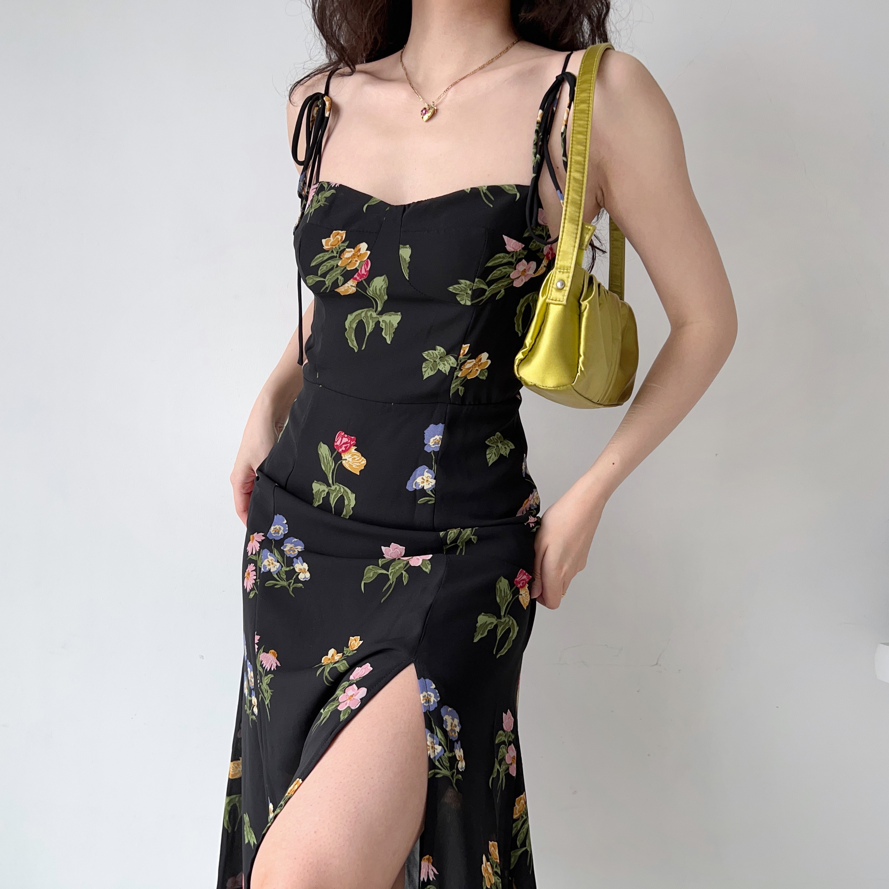 French Vintage Beach Resort Printed Spaghetti Strap Dress for Women - High Waist A-Line Long Skirt, Ideal for Summer Getaways