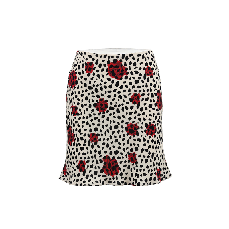 French Vintage Leopard Print A-Line Skirt - Sexy Slim Fit Short Skirt for 90s Y2K Style Fashion