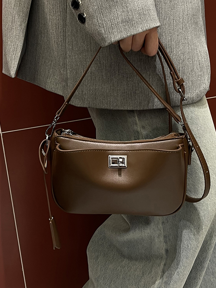 French Vintage Women's Underarm Bag 2025 - Small Square High-End Shoulder Crossbody Bag for Spring Summer Fashion