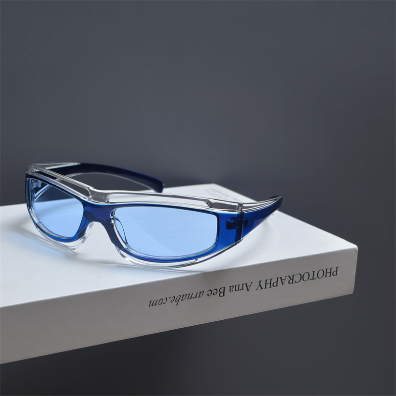 Futuristic Tech Vibe One-Piece Sunglasses for Hot Girls - Retro Party Shades, Millennial & Y2K Style