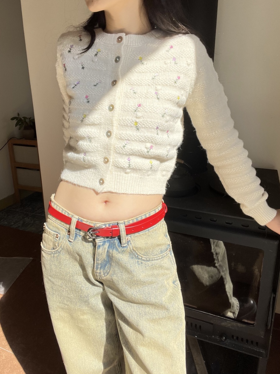 Genuine Leather Red Decorative Waist Belt for Women - Simple Fashion Casual Denim Pants Accessory