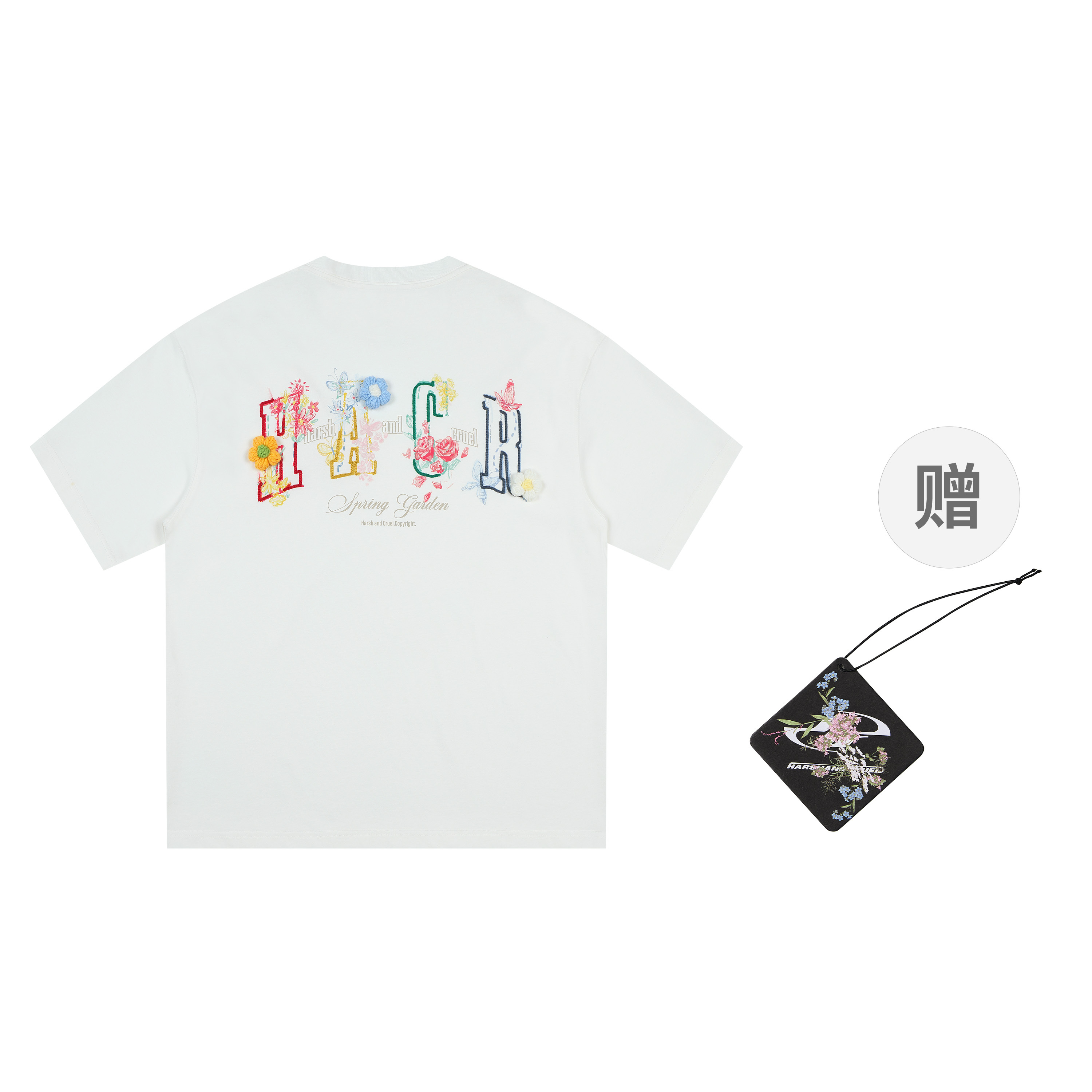 Hand-Painted 3D Yarn Flower Soft Loose Short Sleeve T-shirt for Kids - Summer Fun Fashion, Cute and Colorful Style