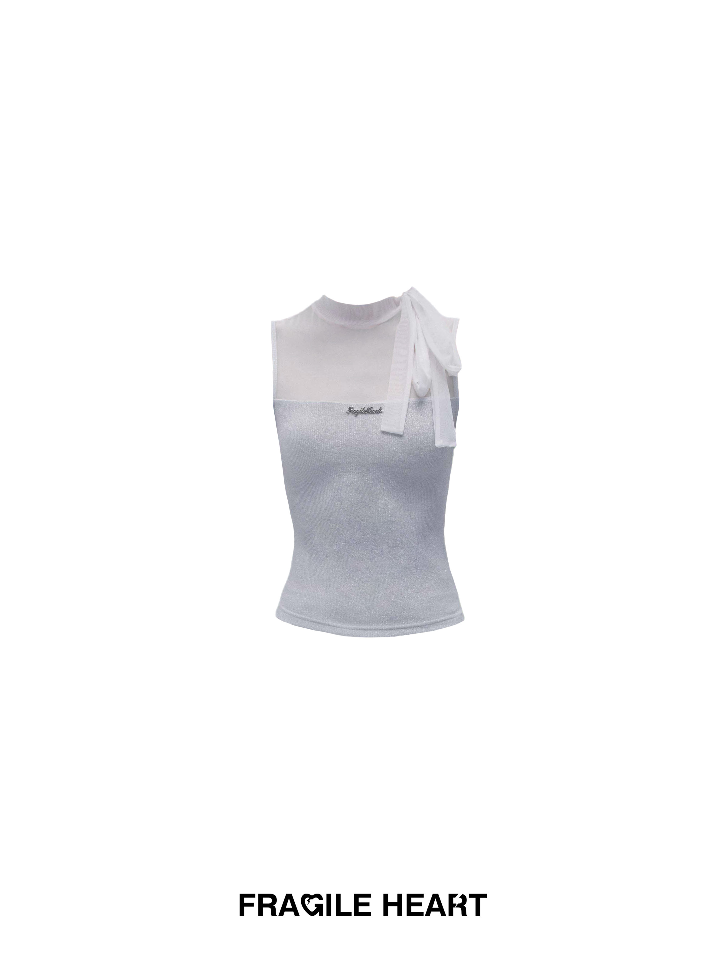 Hazy Cloud Design Mesh Vest and Slim Fit Skirt Spring Summer Set for Women - Trendy 90s Inspired Fashion Outfit