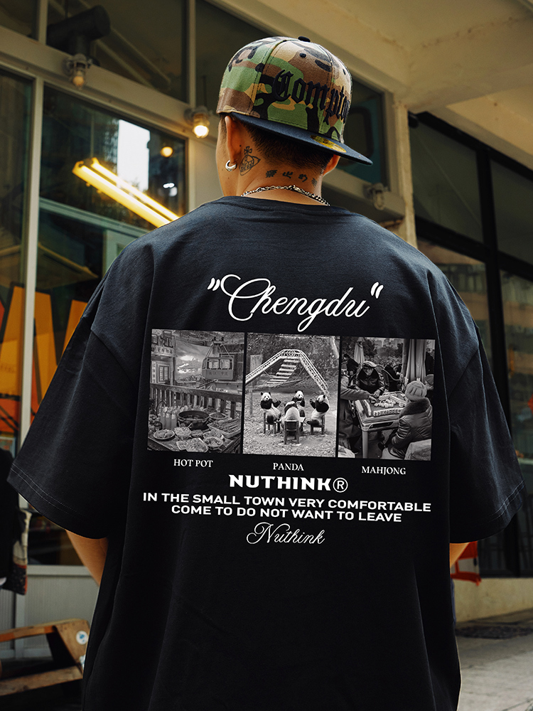 Heavyweight 260g Couple T-shirt for Men, Streetwear Short Sleeve, Summer Loose Fit Plus Size Tee, Trendy 2025 Fashion