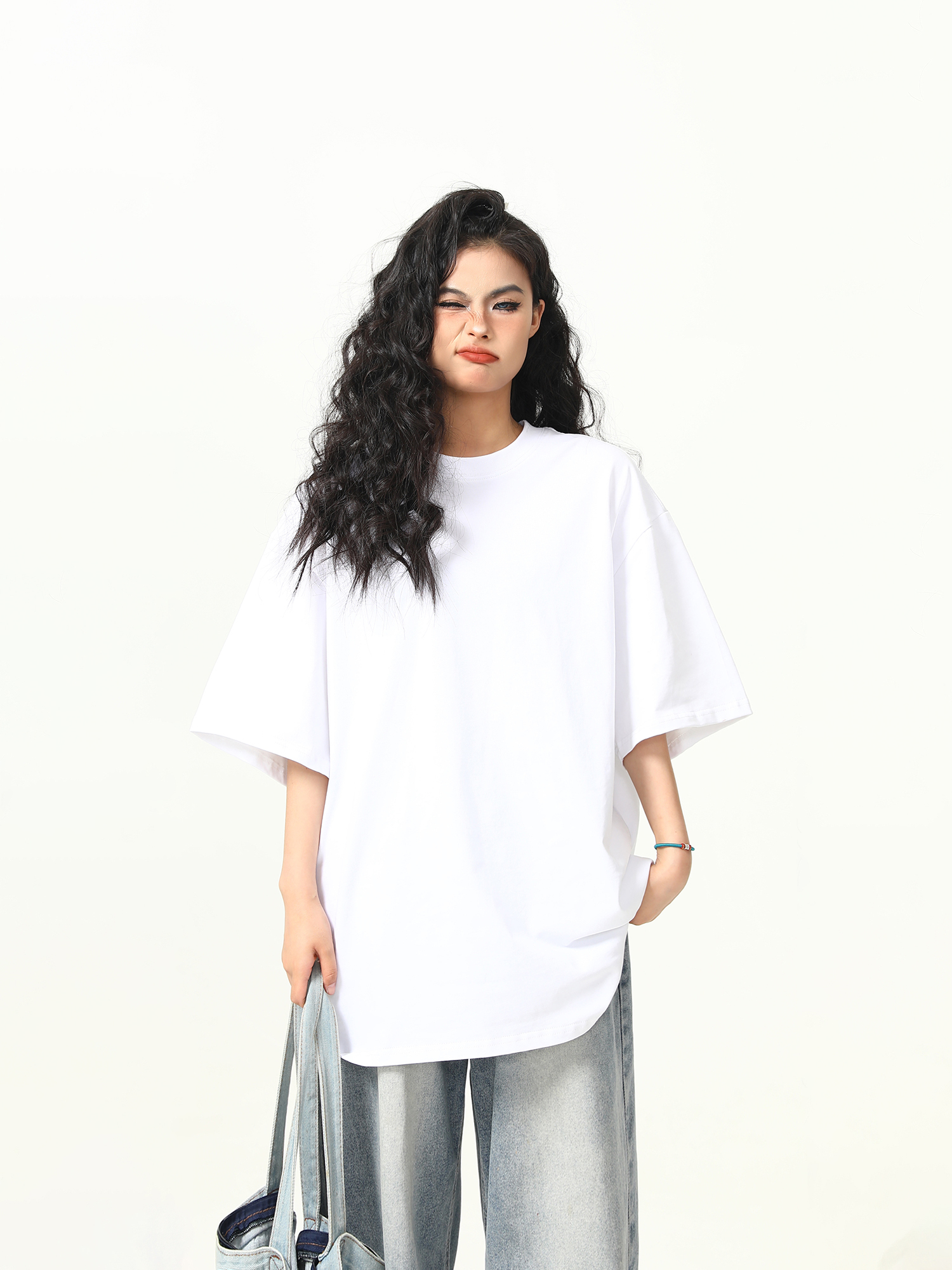 Heavyweight Solid Color Short Sleeve T-Shirt for Men and Women, Loose Fit, Versatile Base Layer, Casual Unisex Fashion Top