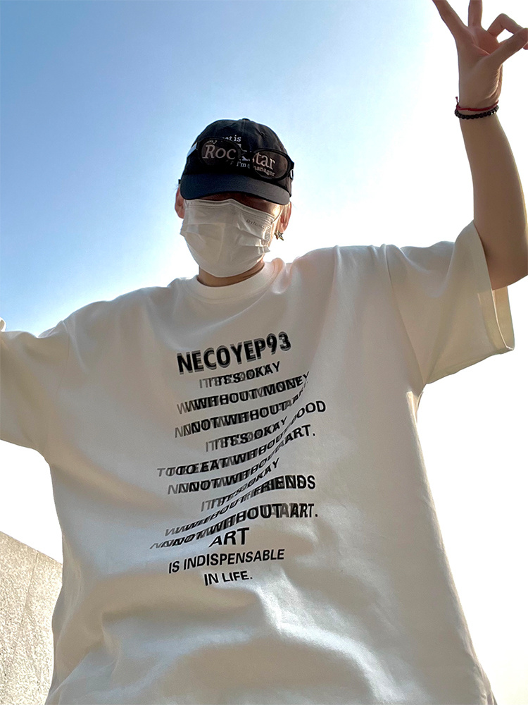 Heavyweight Streetwear Loose Fit Letter Print Short Sleeve T-Shirt for Men - 2025 Summer American High Street Style