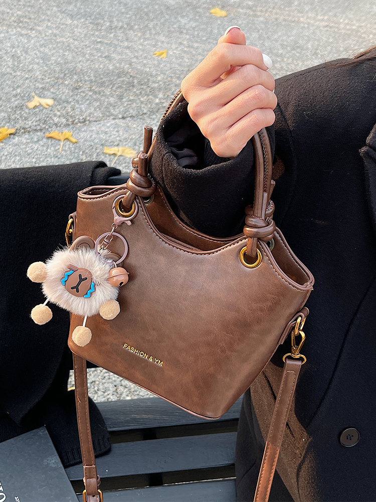 High-End Retro Bucket Handbag for Women - Versatile Textured Crossbody & Shoulder Bag for Summer 2025 Fashion