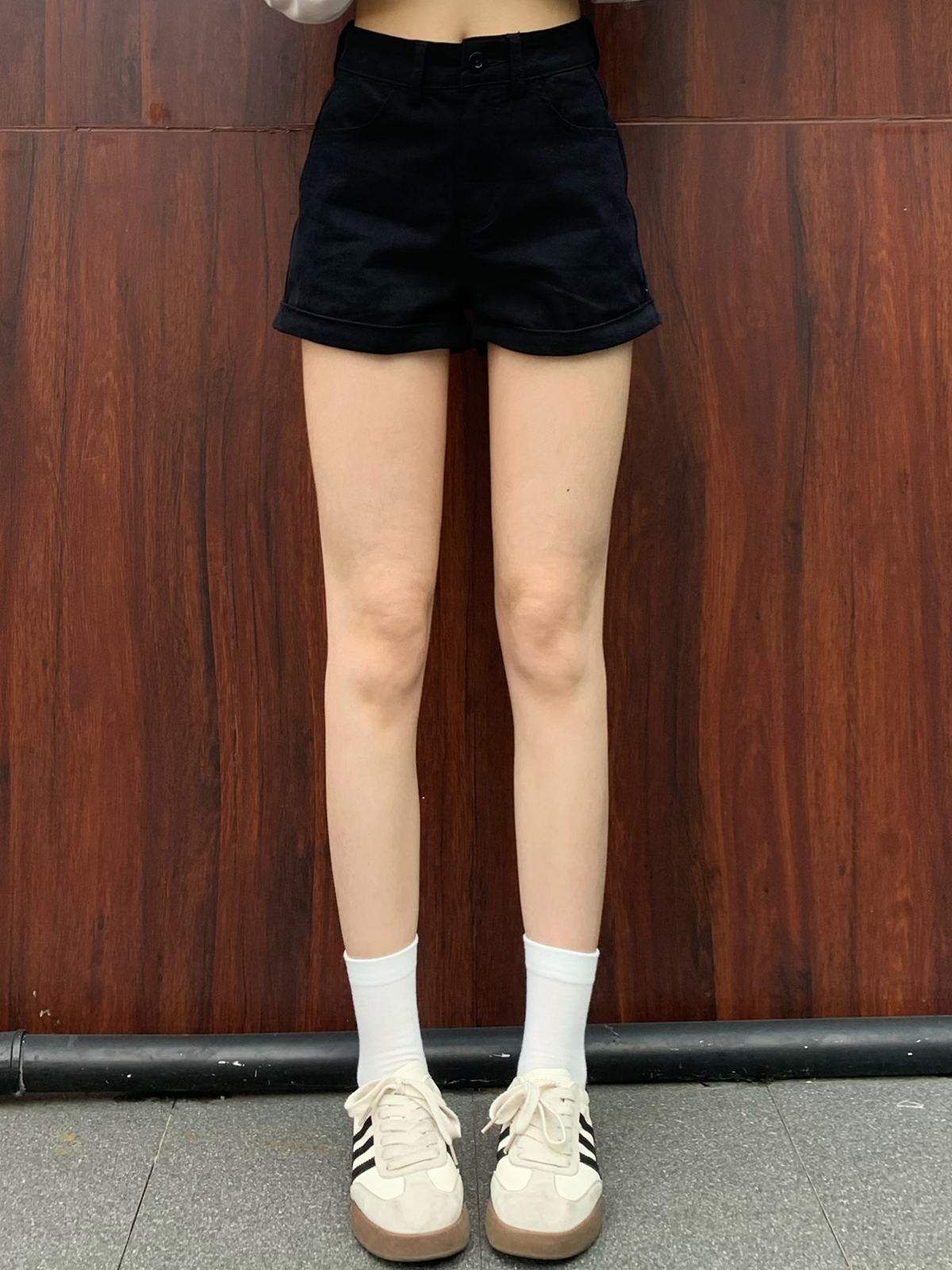 High Waist A-Line Denim Shorts for Women - Red Tight Fitted Hot Pants for Summer 2025, Trendy Hot Girl Style