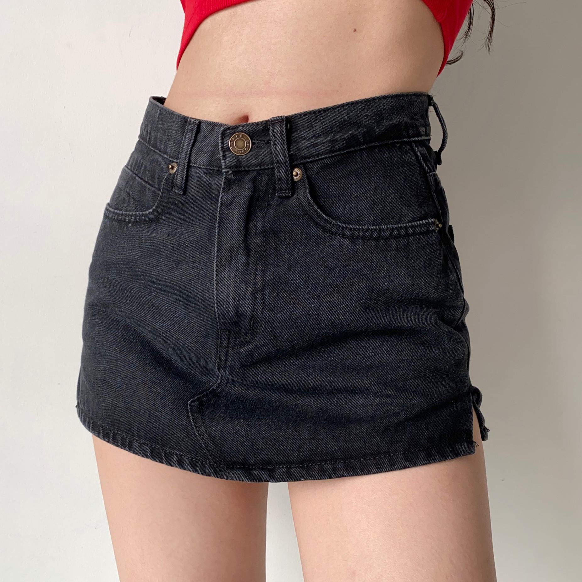 High Waist Side Split Denim Skirt for Women - Slimming Summer Skirt, European and American Style, Anti-Exposure Short Skirt