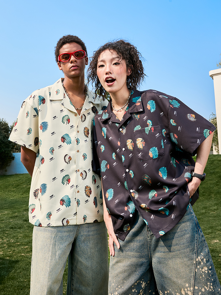 Ice Silk Cool Feel Hawaiian Short Sleeve Floral Shirt - Vintage Unisex 2025 Summer Style, Floral Print, Relaxed Fit, Tropical Vibes