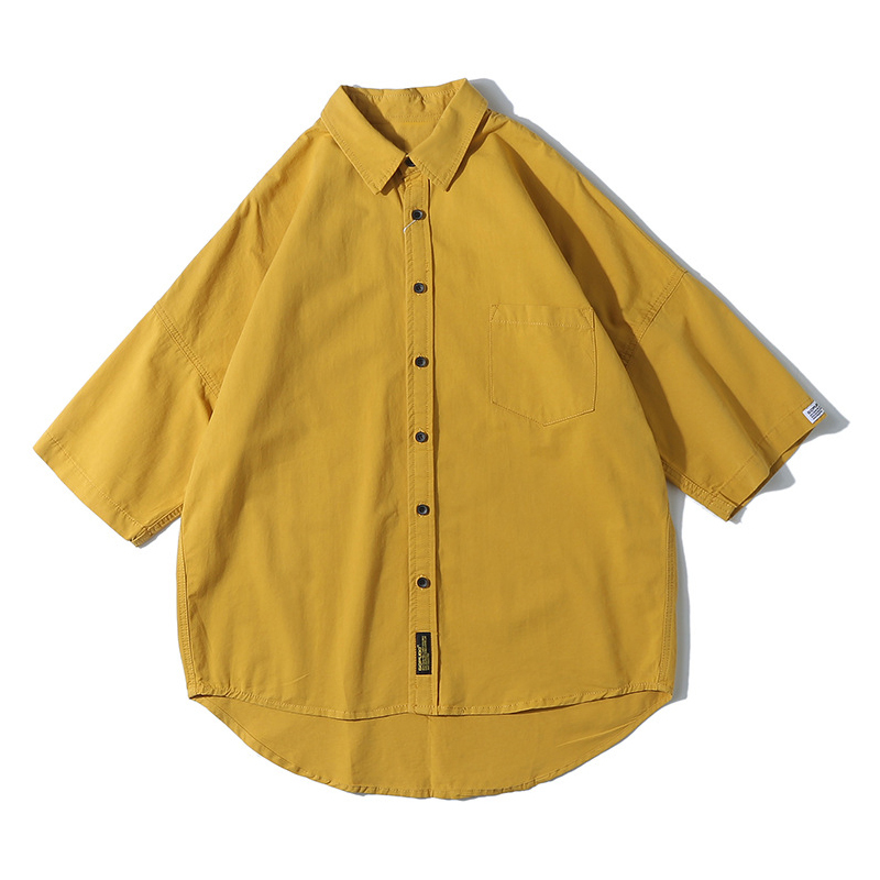 Japanese Retro Loose-Fitting Short-Sleeve Shirt for Men - Summer Trendy Fashion, Hong Kong Style, 90s Inspired Casual Wear