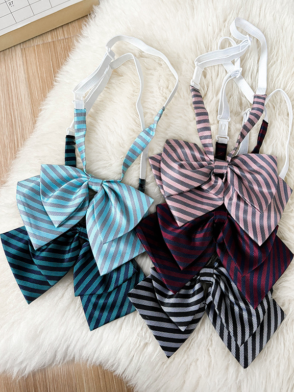 Japanese School Uniform Bow Tie Decoration for Women - Pudding Bear Original JK Style Non-Iron Shirt Accessory