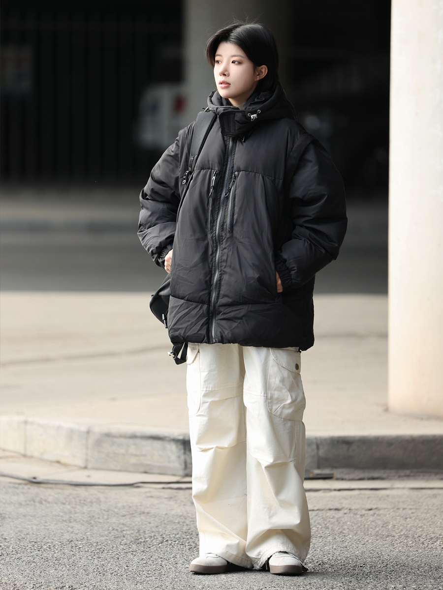 Japanese-Style Loose Retro Casual Pants for Men with Large Pockets, Warm Stacked Long Pants for Couples, Y2K Fashion