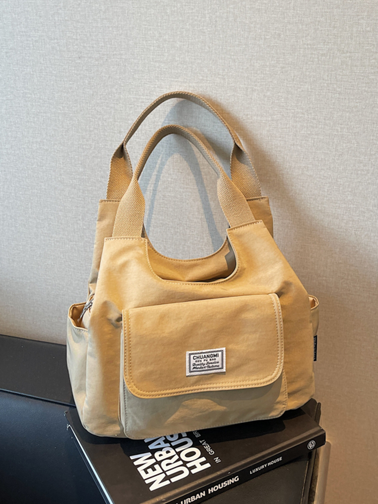 Japanese-Style Oxford Cloth Tote Bag for Women - 2025 Model, Large Capacity Handheld Shoulder Bag for Commuting and Classes