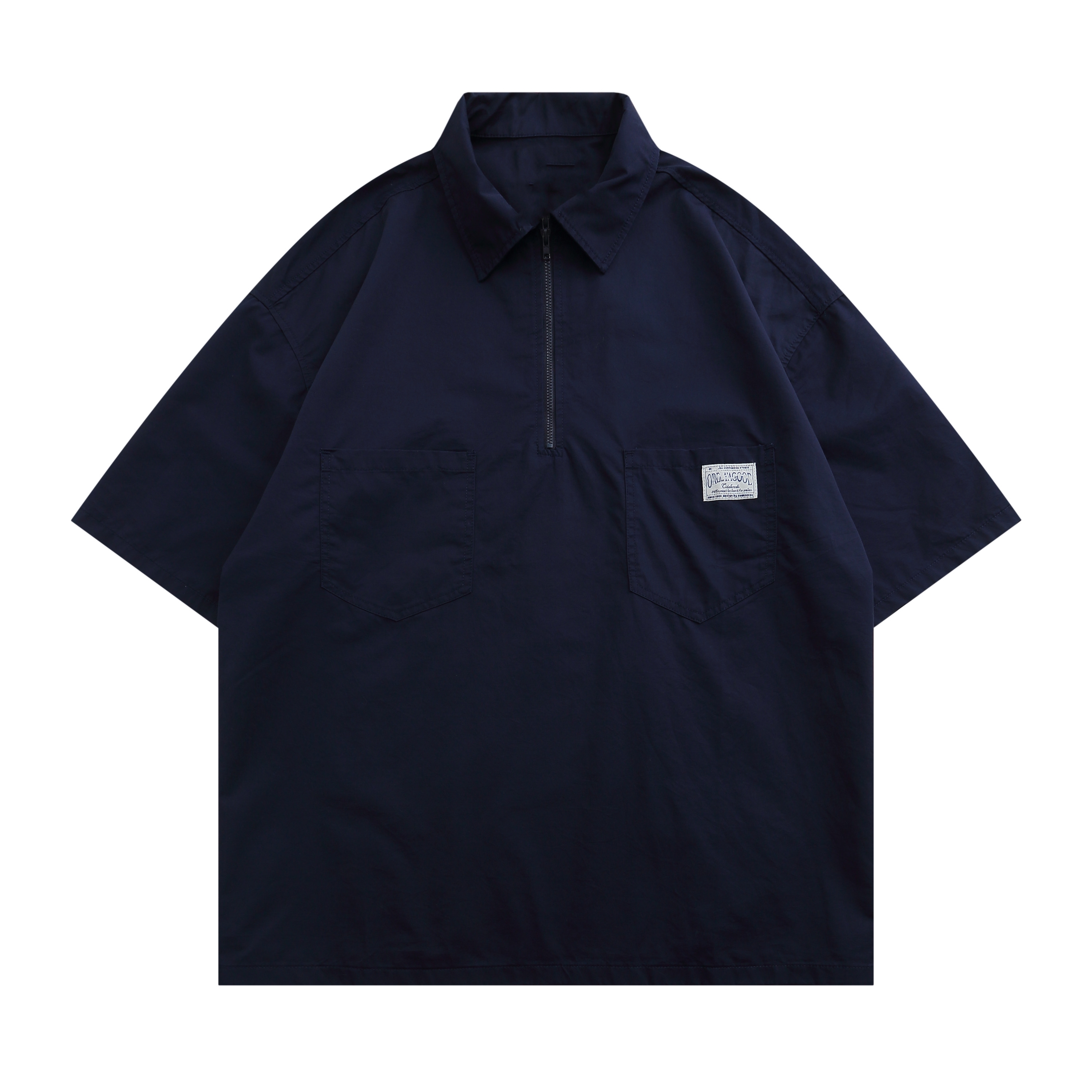 Japanese-Style Retro Summer Short-Sleeve Unisex Polo Shirt - Loose Fit City Boy Half-Sleeve Top