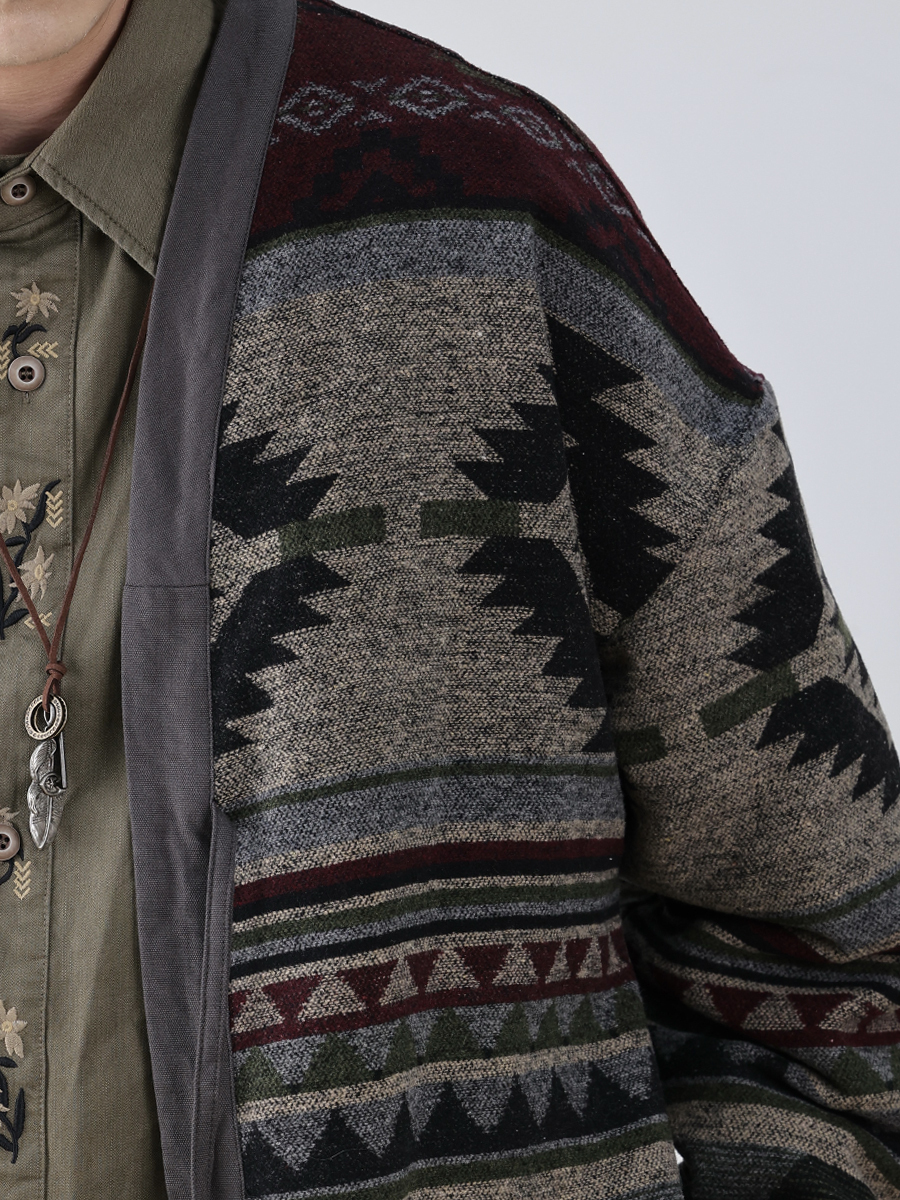 Japanese-Style Reversible Coat, Men's Tang Suit Jacket, New Chinese Ethnic Cardigan Robe, Niche Fashion Outerwear
