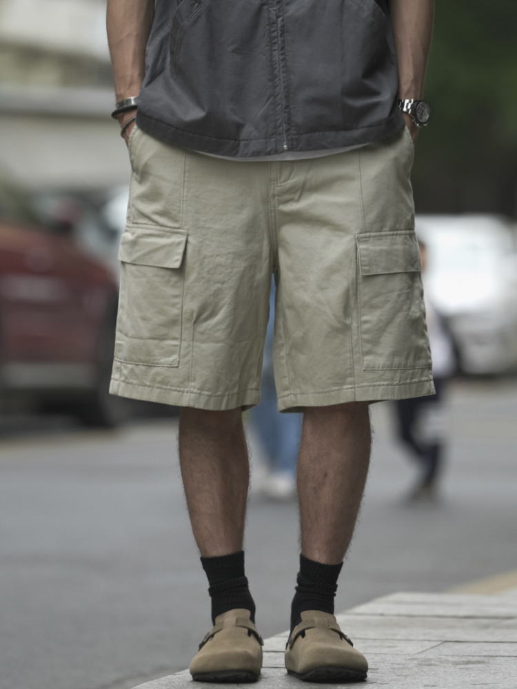 Japanese-Style Vintage Outdoor Work Shorts for Men and Women - Loose-Fit Summer High Street Straight Five-Point Pants