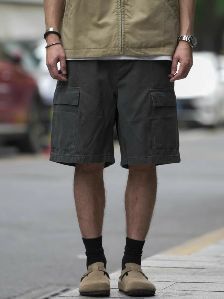 Japanese-Style Vintage Outdoor Work Shorts for Men and Women - Loose-Fit Summer High Street Straight Five-Point Pants
