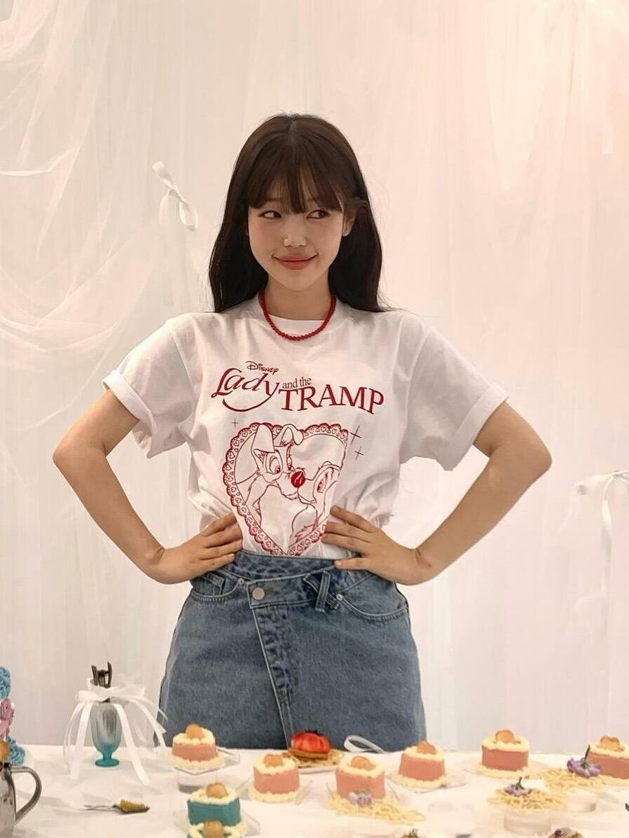 Korean Style Cartoon Printed Casual Loose Fit Cotton Short Sleeve T-Shirt for Women - Versatile Comfort for Everyday Wear
