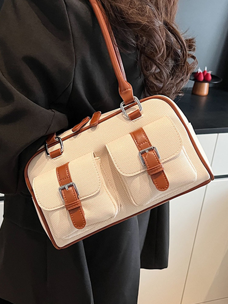 Korean Style Casual Shoulder Bag for Work Commute, Spring 2025, High-End Feel, Multiple Pockets, Versatile Everyday Use