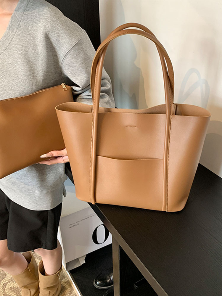 Korean Style Large-Capacity Tote Bag for Women - Fashionable Autumn/Winter 2025 Model for Work and Commuting