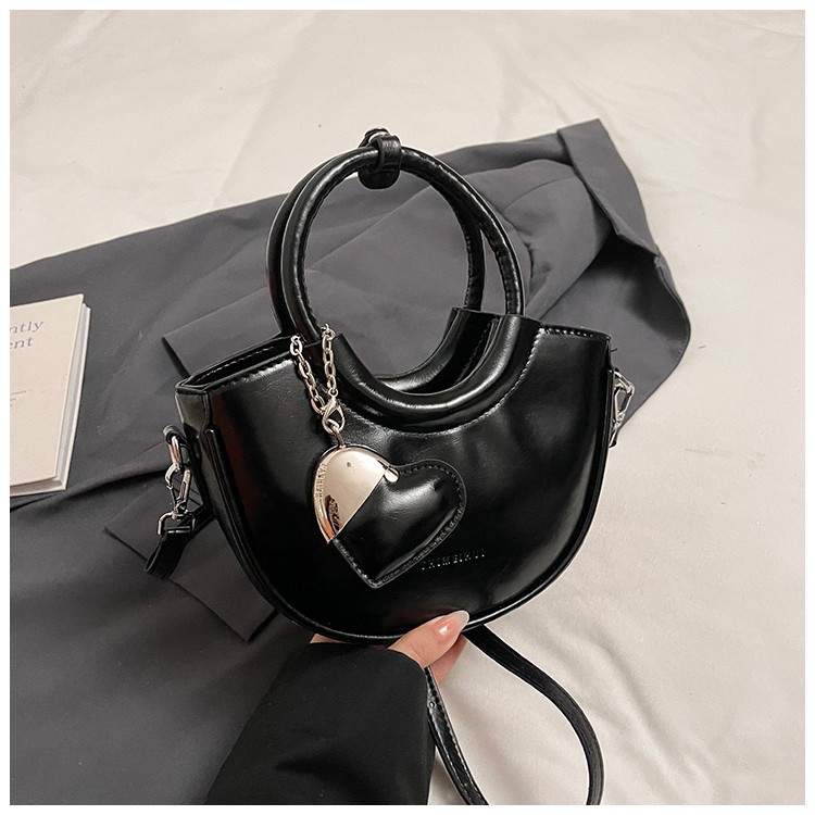 Korean-Style Pink Half-Moon Handbag for Women - Trendy 2025 Fashionable Crossbody Shoulder Bag