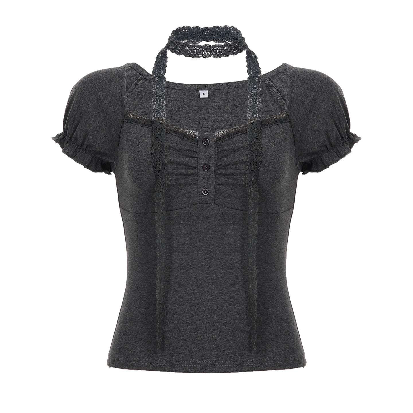 Korean Style Ruffled Short Sleeve Top and Bow Half-Length Skirt Set - Chic Seoul Diary Look