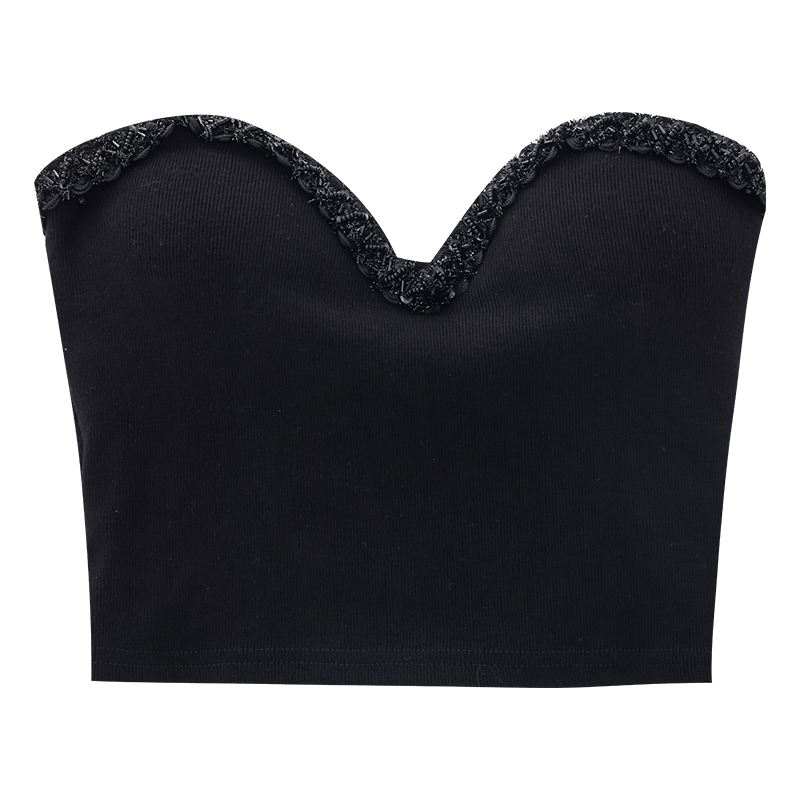 Lace Camisole for Women - Dazzling Night Slim Fit Strapless Top, Elegant Evening Wear, Perfect for 90s and Y2K Styles