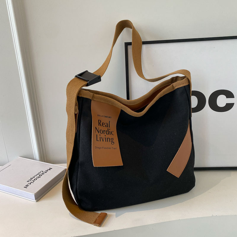 Large-Capacity Canvas Tote Bag for Women - 2025 Casual Versatile Crossbody Bag, Perfect for Students and Everyday Use