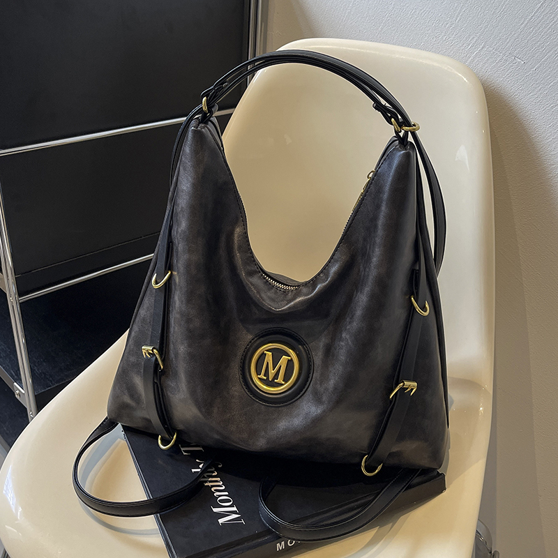 Large Capacity Retro Tote Bag for Women - Casual Multifunctional Commuter Backpack & Crossbody Travel Bag