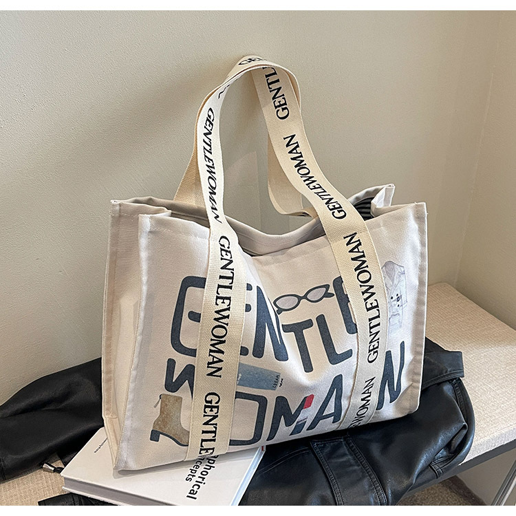 Large Capacity Single-Shoulder Canvas Tote Bag for Women – Versatile Summer Shopping Bag for Students and Commuting