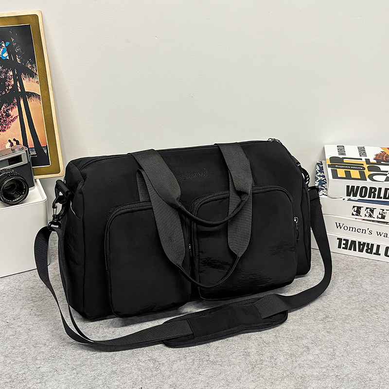 Lightweight Large Capacity Travel Crossbody Bag for Women - Casual Solid Color Luggage Storage & Outdoor Sports Fitness Bag