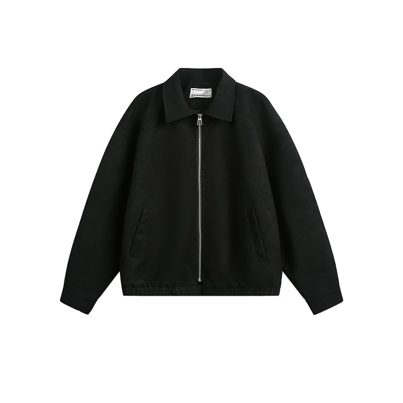 Loose Matte Leather Lapel Workwear Jacket for Men and Women - Spring American Style Unisex Fashion Outerwear