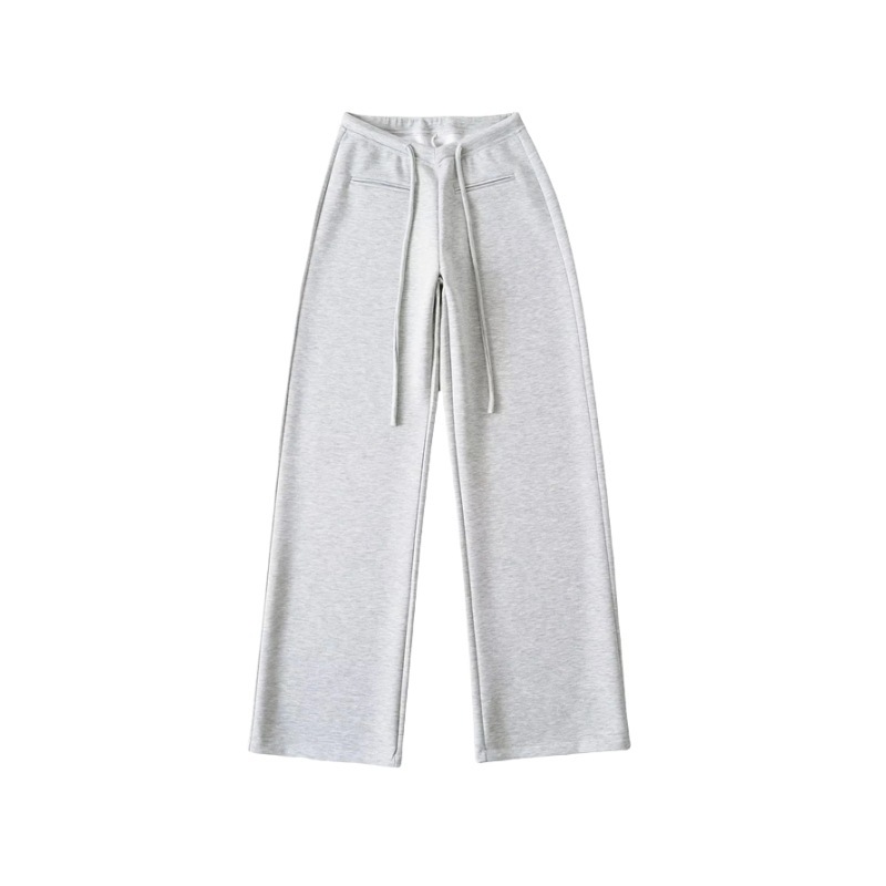 Low-Waist Drawstring Casual Wide-Leg Floor-Length Pants for Women - Versatile Lazy Style 2025 Trendy Fashion