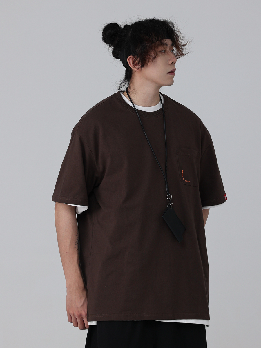Men's Loose Round Neck Short-Sleeve T-Shirt with 'Sunset in the West' Outdoor Element Print - Casual Couple Top, Y2K Style