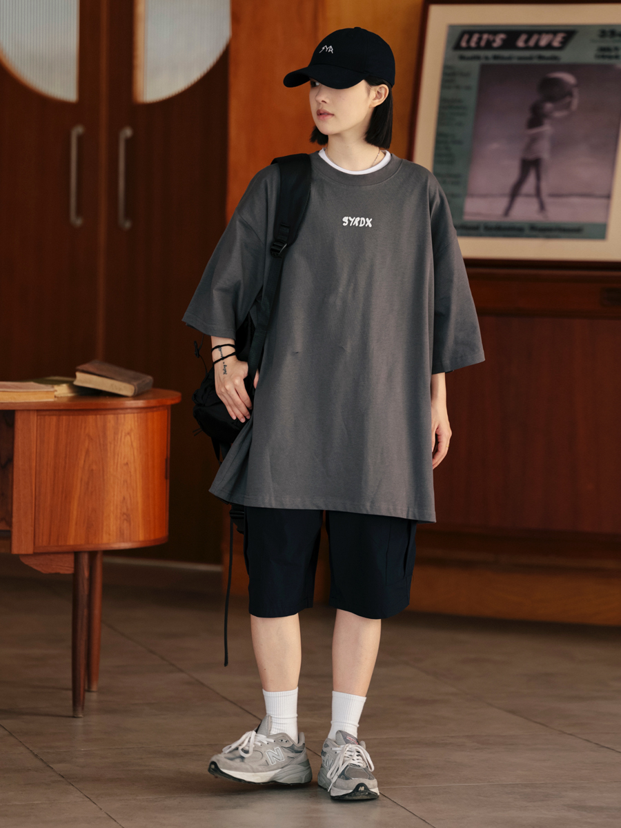 Men's Summer Loose Minimalist Straight-Leg Work Shorts, Slightly Stretchy, Wrinkle-Free Japanese Style Five-Point Shorts