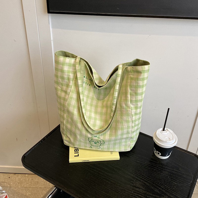 Minimalist Casual Canvas Shoulder Bag for Women - Large Capacity Tote for College Students - Summer 2025 Fashion