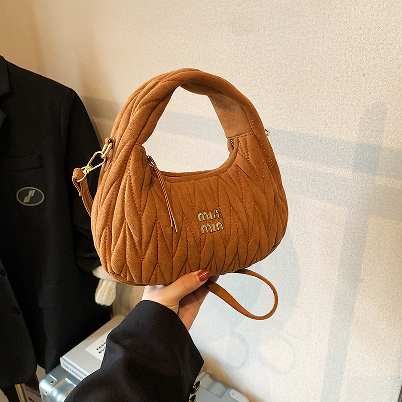 Minimalist Casual Shoulder Bag, High-End Korean Style Women's Handbag, Fashionable Matte Pea Bag for Spring/Summer 2025