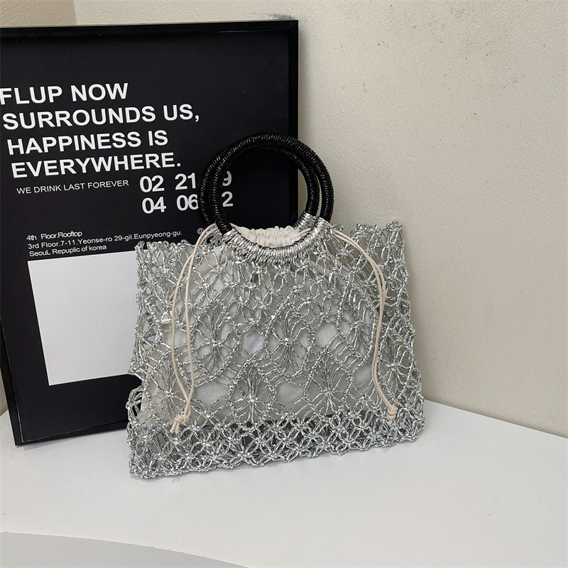 Minimalist Hollow Out Handbag for Women - 2025 Spring Large Capacity Tote & Stylish Small Square Bag