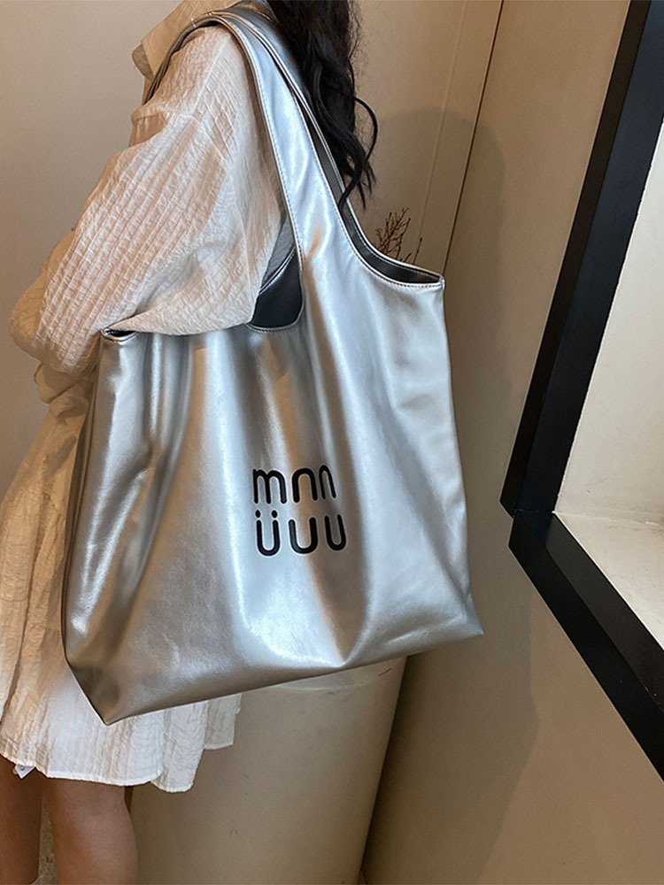 Minimalist Korean Style Tote Bag for Women - Cute Versatile Underarm Shoulder Bag for Summer 2025