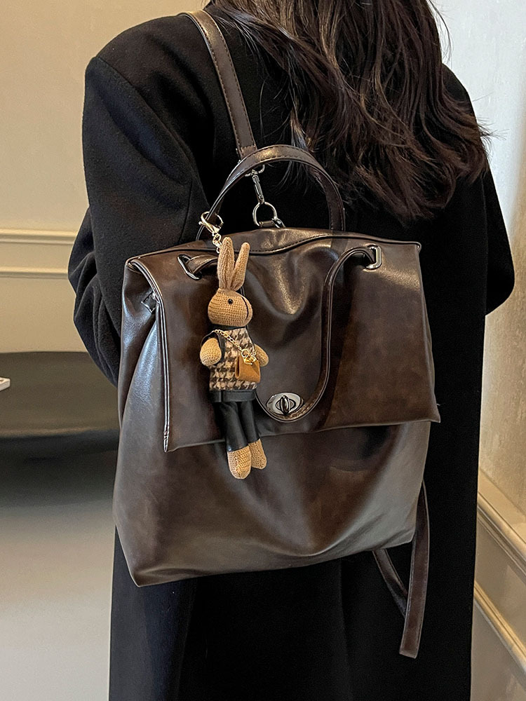 Minimalist Lightweight Backpack for Women - Large Capacity Commuting Tote Bucket Bag for College - Autumn 2025 Fashion