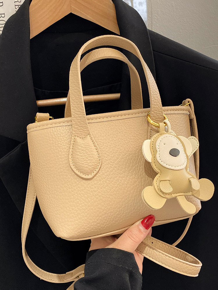 Minimalist Women's Lychee Pattern Bucket Bag - High-Quality Texture Shoulder Bag for Spring/Summer 2025 Fashion