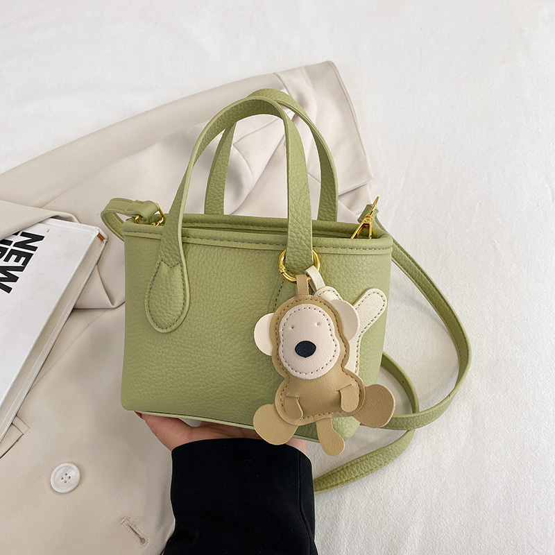 Minimalist Women's Lychee Pattern Bucket Bag - High-Quality Texture Shoulder Bag for Spring/Summer 2025 Fashion