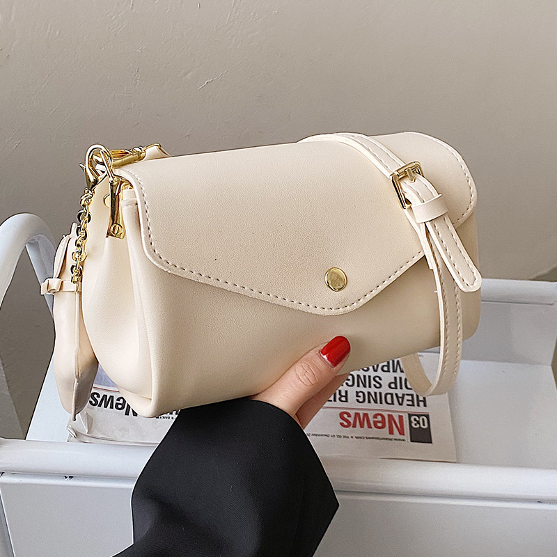 Minimalist Women's Solid Color Small Square Bag - Versatile Casual Shoulder Bag for Spring/Summer 2025
