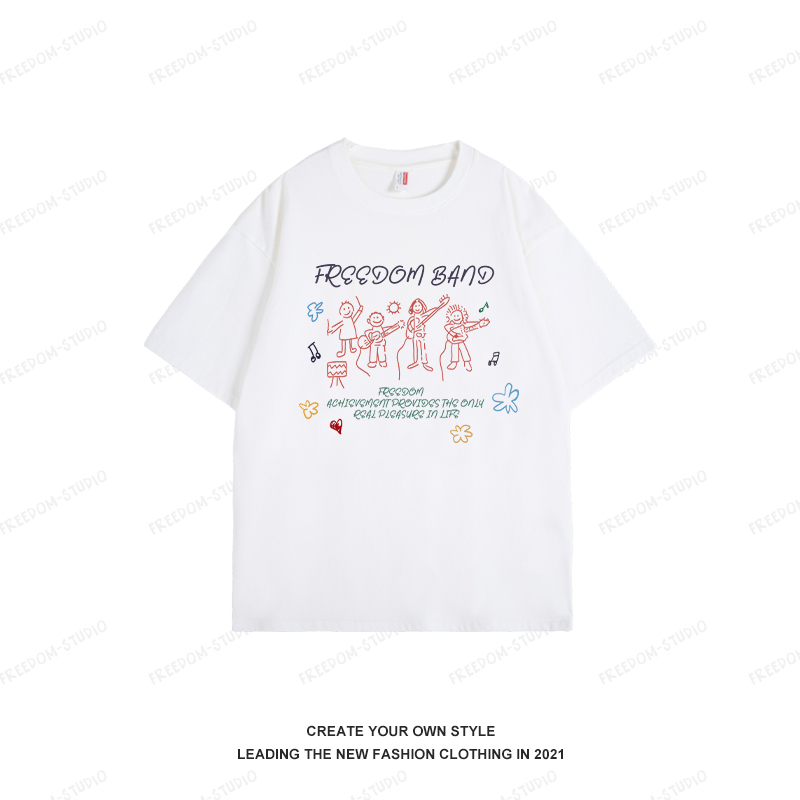 Oversized Rock Band Printed Cotton T-Shirt for Women - Summer BF Style Couple Outfit, Casual 90s Inspired Tee