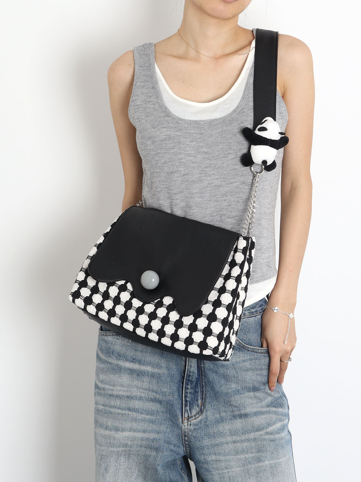 Panda Crossbody Shoulder Bag - Original Design, Cute Animal Print, Trendy Y2K Style, Perfect for Everyday Use